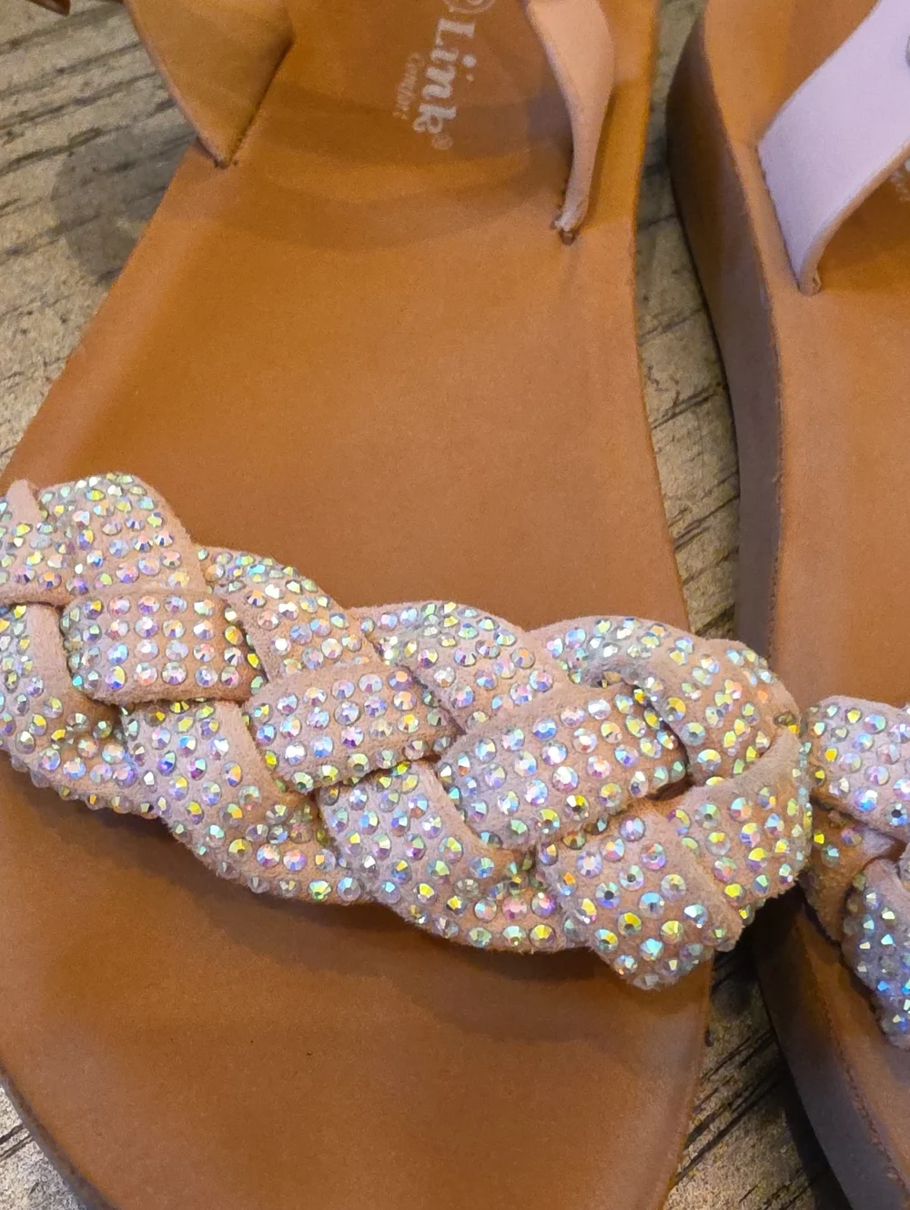 Braided Bead Pink Sandals Size 13